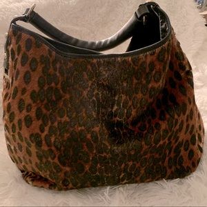 Tre Vero Fur Slouchy Hobo  Handbag